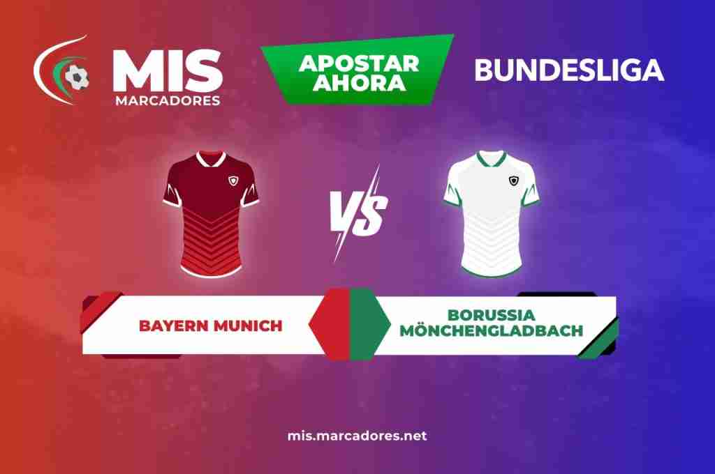 Borussia Monchengladbach juega contra el Bayern Munich.