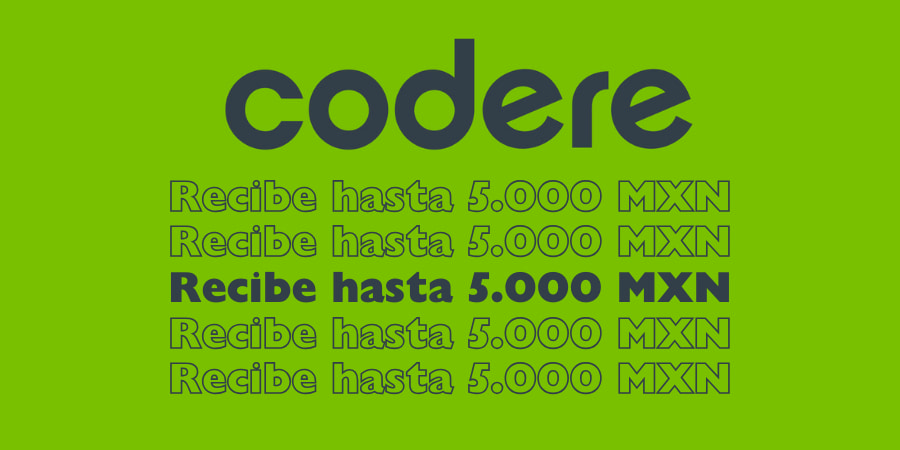 ¡Con Codere recibe hasta 5.000 MXN!
